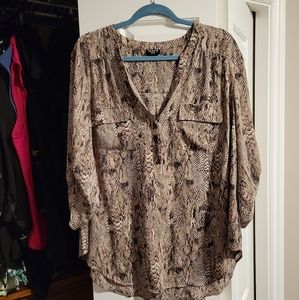 Torrid Snake Skin Print Blouse